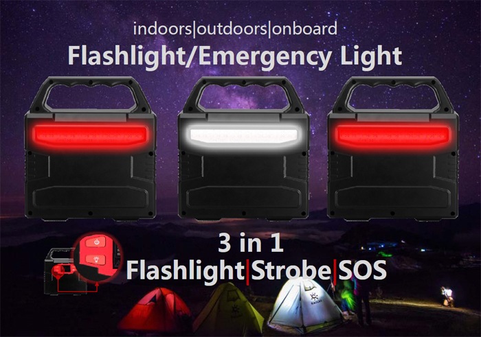 Панель с LED-элементами можно использовать в качестве источника света, стробоскопа и сигнализатора SOS